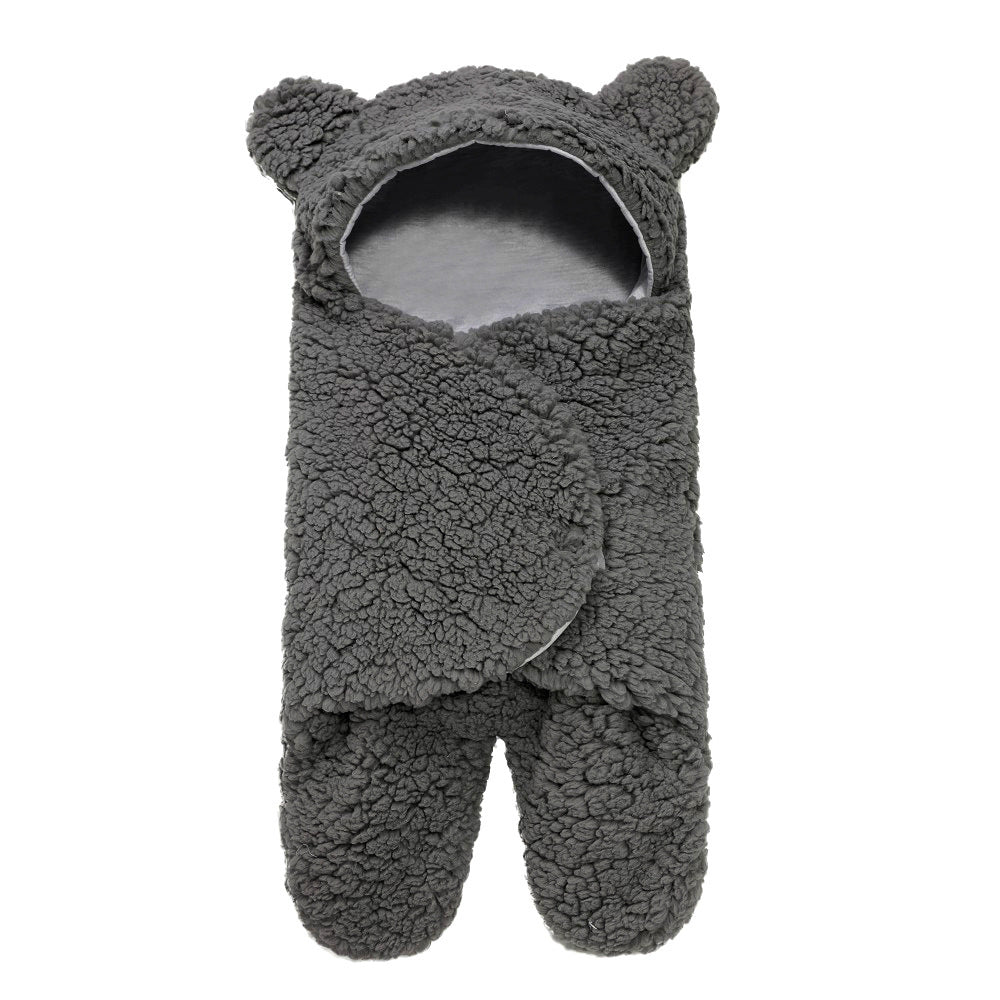 Lamb Plush Sleeping Bag | Cozy Newborn Baby Swaddling Quilt