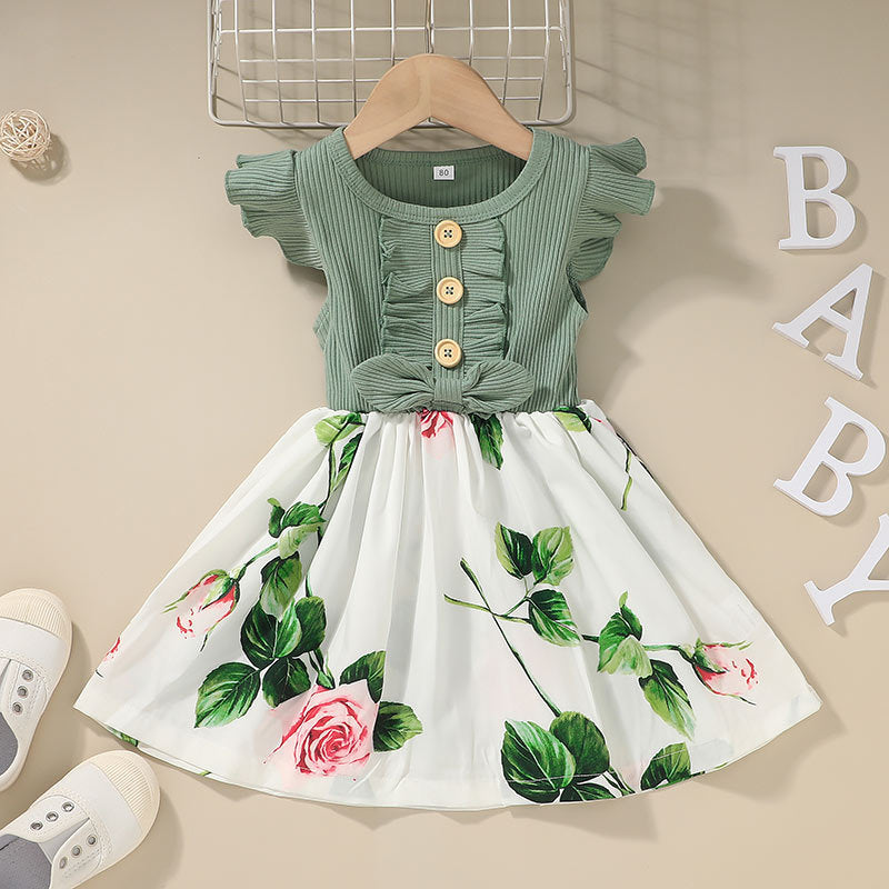 Toddler & Baby Girls Summer Dress – Sleeveless Casual Outfit for Girls (Sizes 80–120 cm)