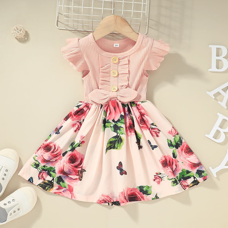 Toddler & Baby Girls Summer Dress – Sleeveless Casual Outfit for Girls (Sizes 80–120 cm)