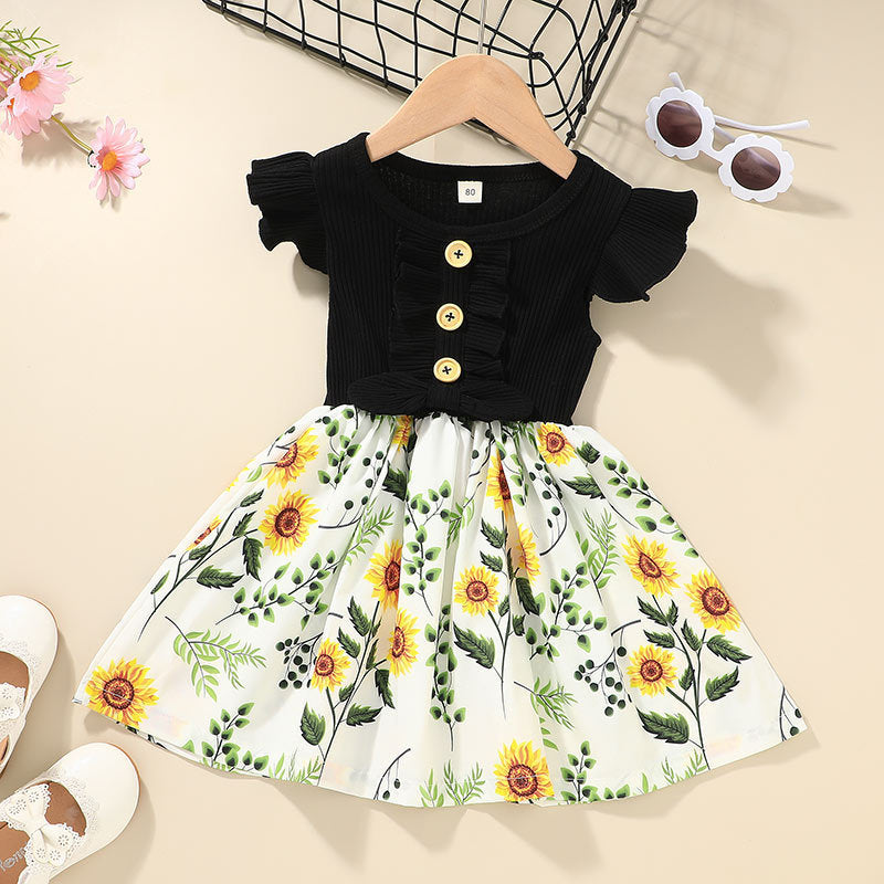 Toddler & Baby Girls Summer Dress – Sleeveless Casual Outfit for Girls (Sizes 80–120 cm)