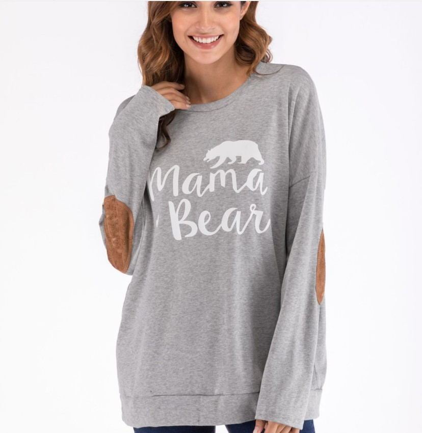 Stylish Graphic Long Sleeve Maternity Tops and Tees for Expecting Moms