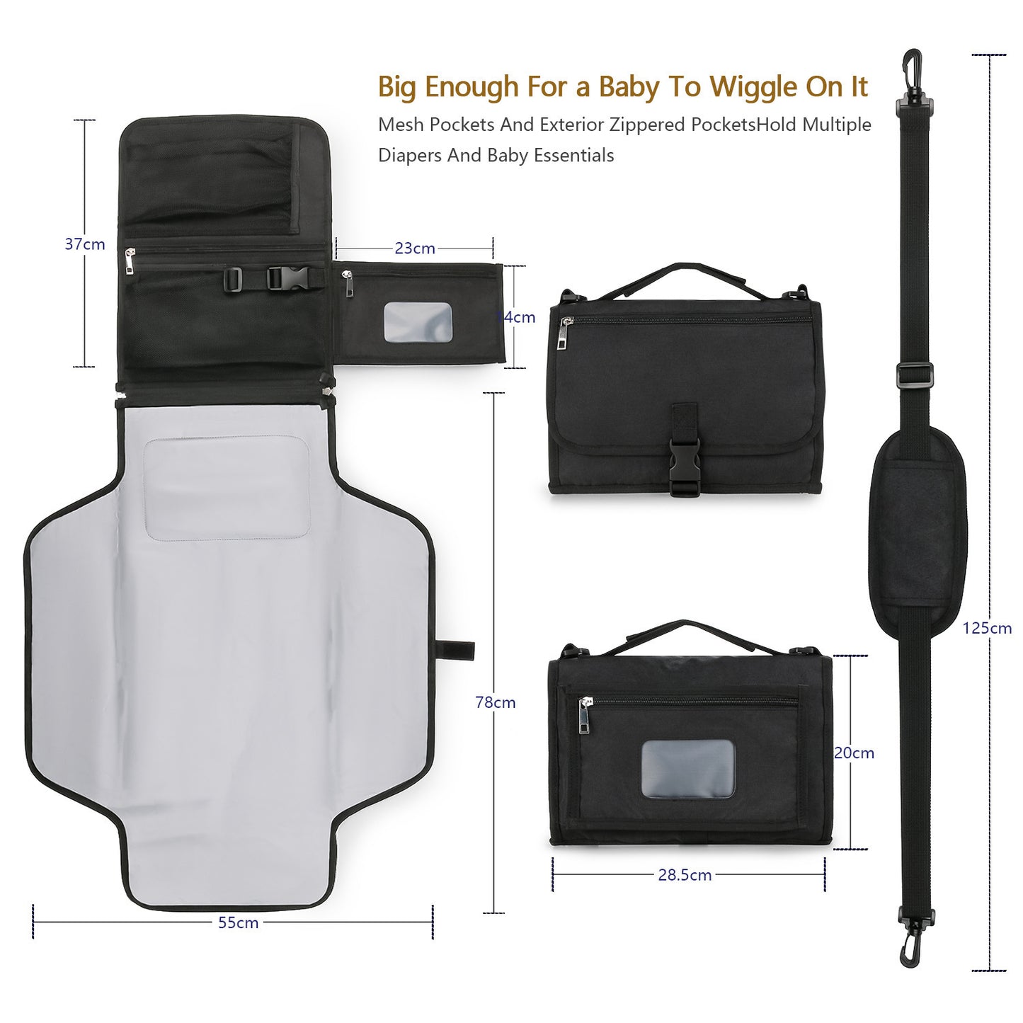 Folding Waterproof Portable Baby Essentials and Diaper Pad: On-the-Go Comfort for Your Little One
