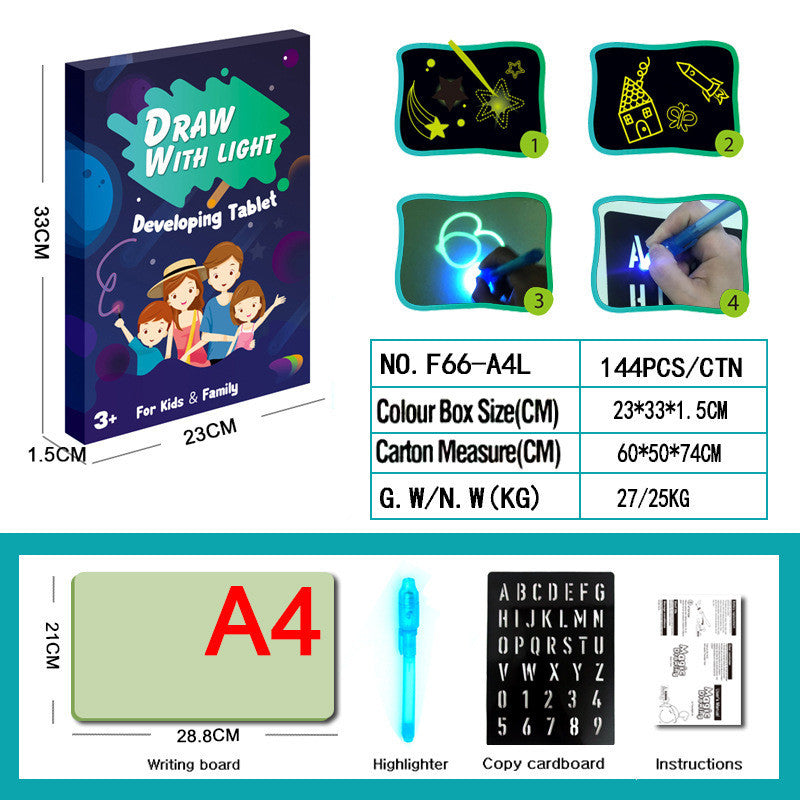Discover Creativity: Educational 3D Magic Drawing Pad with 8 Light Effects - Perfect Puzzle Board and Sketchpad