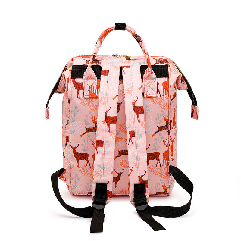 Effortless Style and Practicality: Printed Ultra-light Mommy Backpack