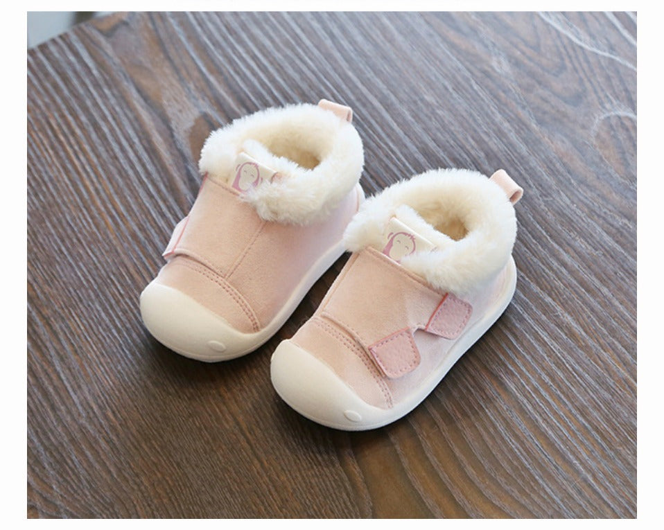 Cozy and Stylish Children's Velvet Toddler Shoes for Comfortable Steps