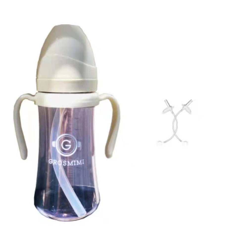 Discover Grosmimi's Eco-Friendly Korean Drinking Straw Bottle: Leak-Proof & Choke-Proof 300ml Capacity
