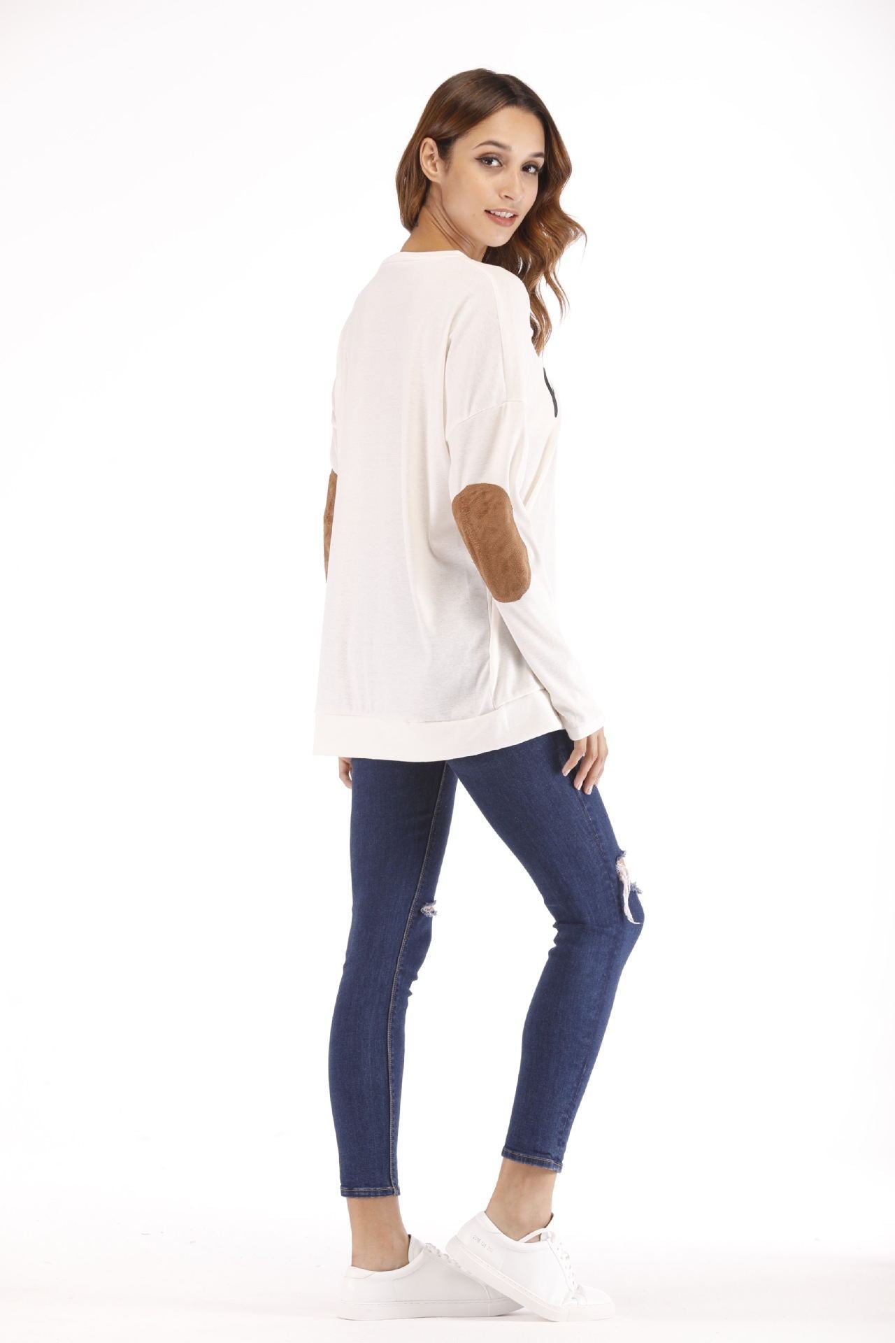 Stylish Graphic Long Sleeve Maternity Tops and Tees for Expecting Moms