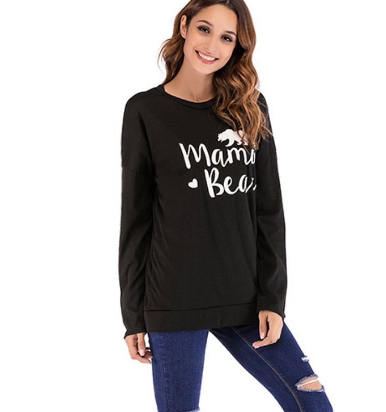 Stylish Graphic Long Sleeve Maternity Tops and Tees for Expecting Moms