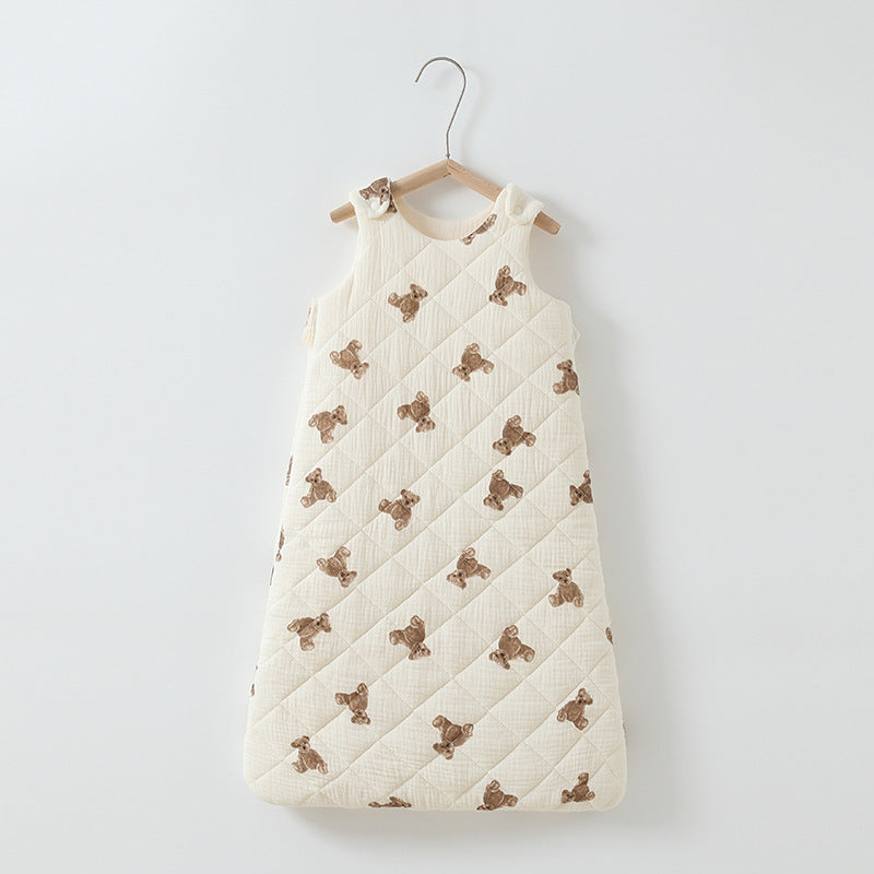 Cozy and Safe Baby Cotton-Padded Sleeping Bag Vest for Restful Nights