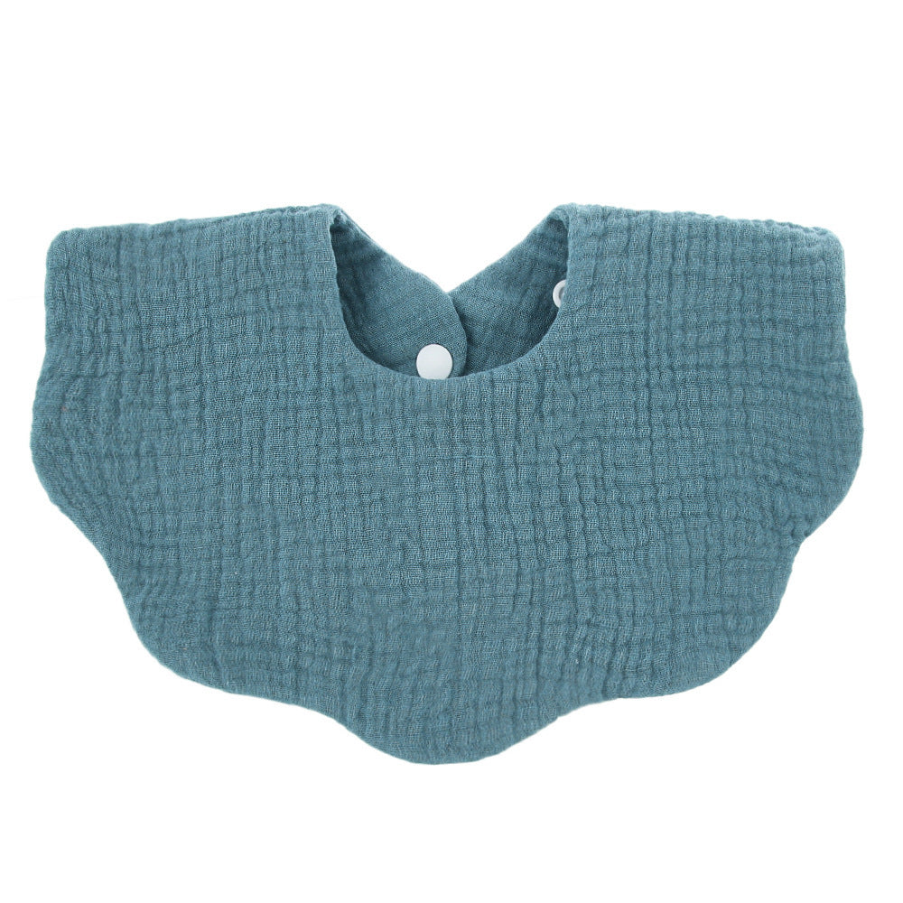 Adorable Baby Printed Saliva Towel: Soft Cotton Gauze Wavy Bib for Children