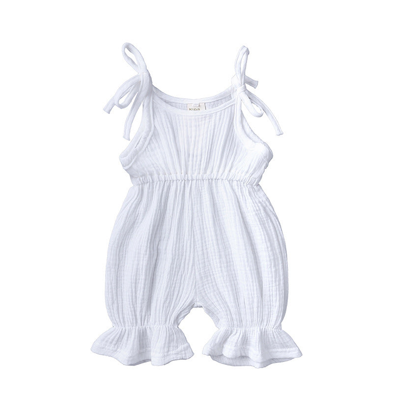 Stylish Newborn Toddler Baby Girls' Sleeveless Solid Romper Jumpsuit Outfit - Latest Arrivals