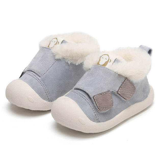 Cozy and Stylish Children's Velvet Toddler Shoes for Comfortable Steps