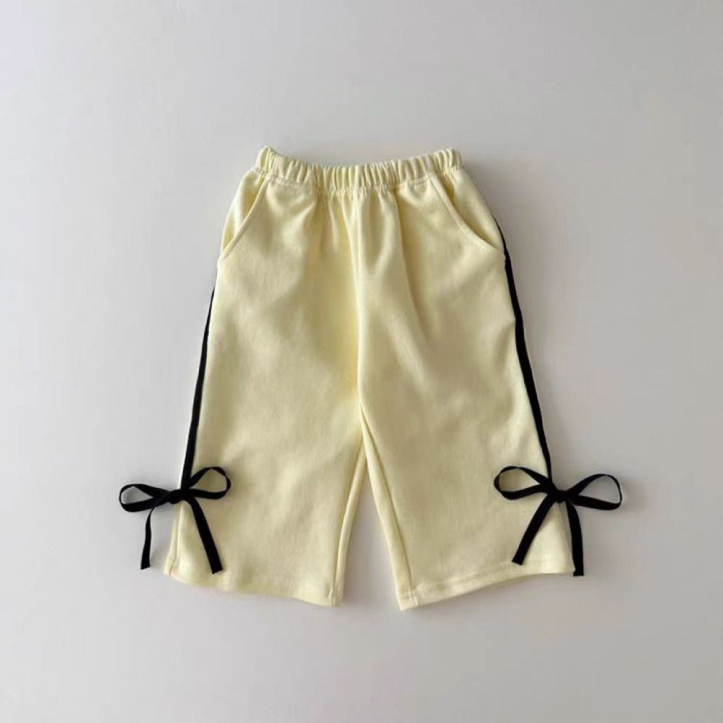 All-Matching Western Style Baby Bowknot Patchwork Sweater Suit