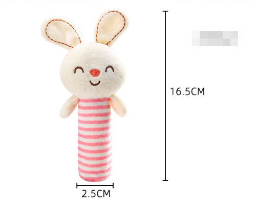 Adorable Baby Stick Animal Hand-Held Rattle Comfort Toy - Soothing and Fun