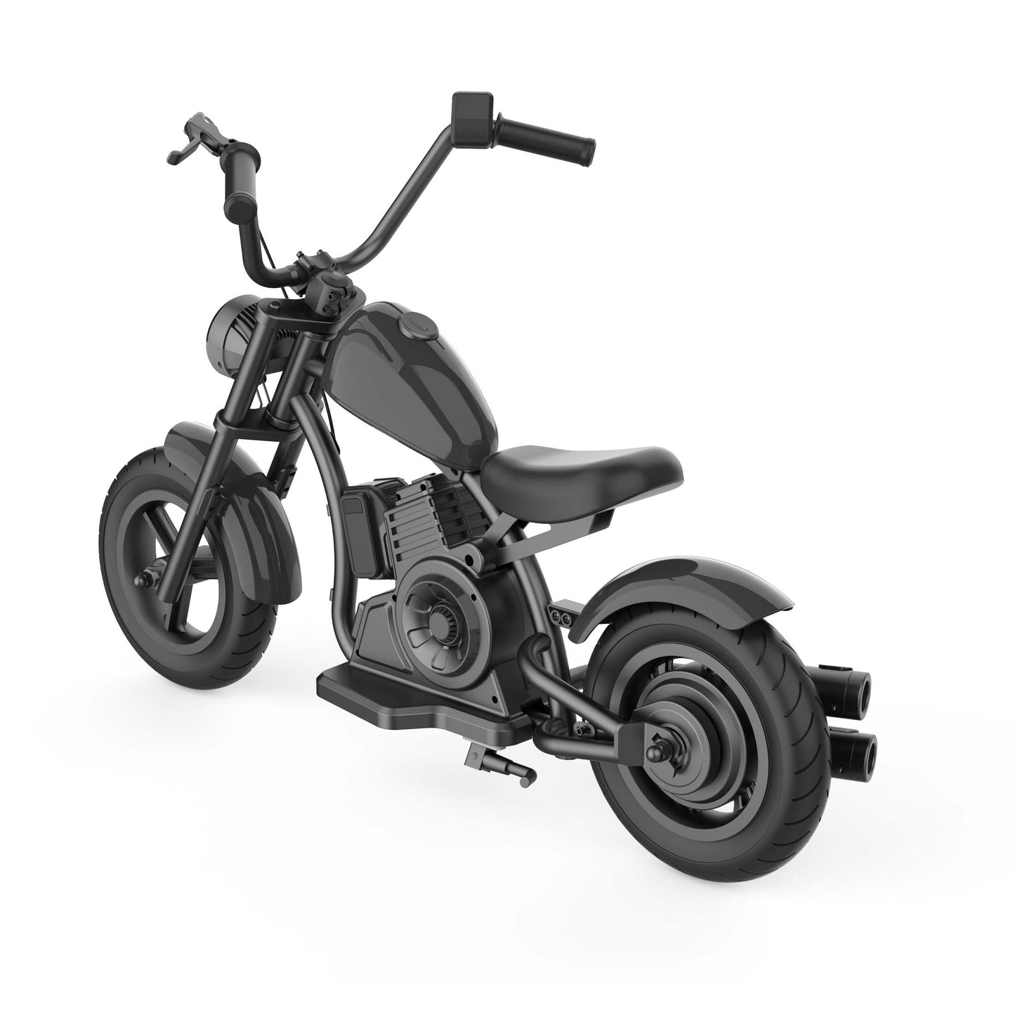Youmota Electric Bike, 10mph & 150lb Max, 24V Ride On Toy For Kids With LED Lights, Motorcycle Sound, Drum Brake, Handbrake, Twist-Grip Throttle, 12inch Air-filled Tires-Black