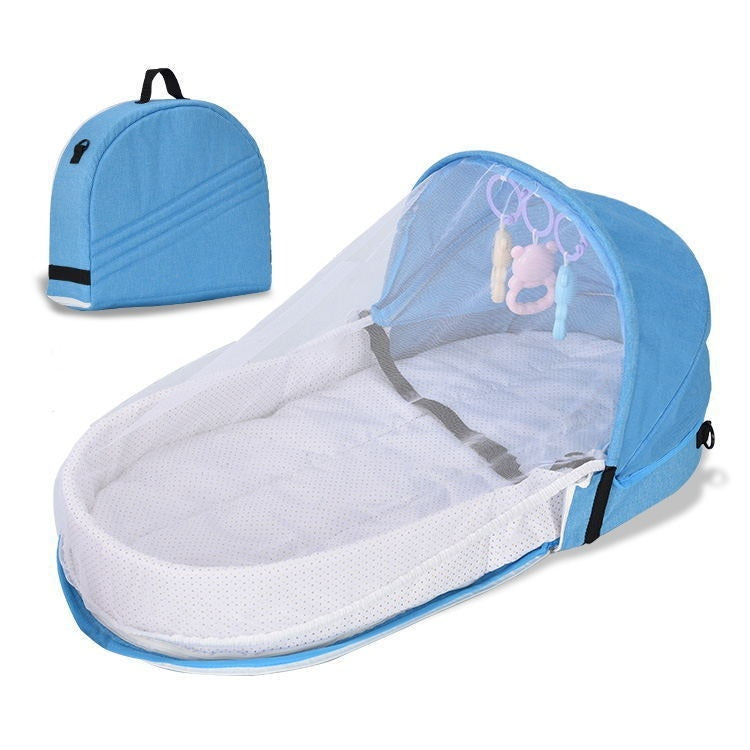 Portable Folding Anti-pressure Newborn Isolation Bionic Travel Crib: On-the-Go Comfort for Your Baby