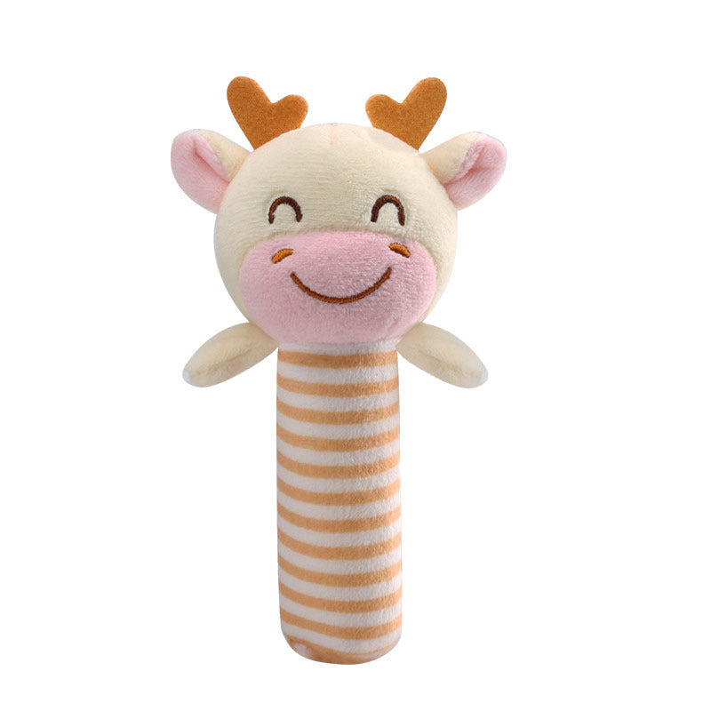 Adorable Baby Stick Animal Hand-Held Rattle Comfort Toy - Soothing and Fun