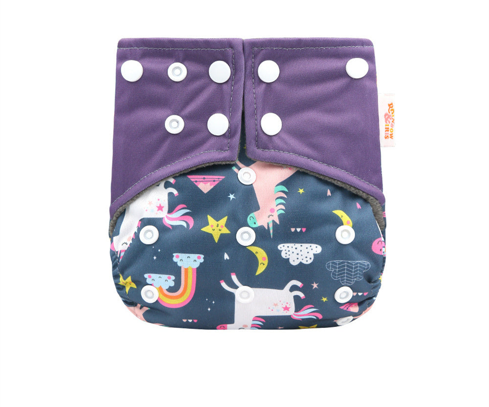 Western Style Bamboo Charcoal Washable Diapers - Digital Printing for Eco-Friendly Baby Care