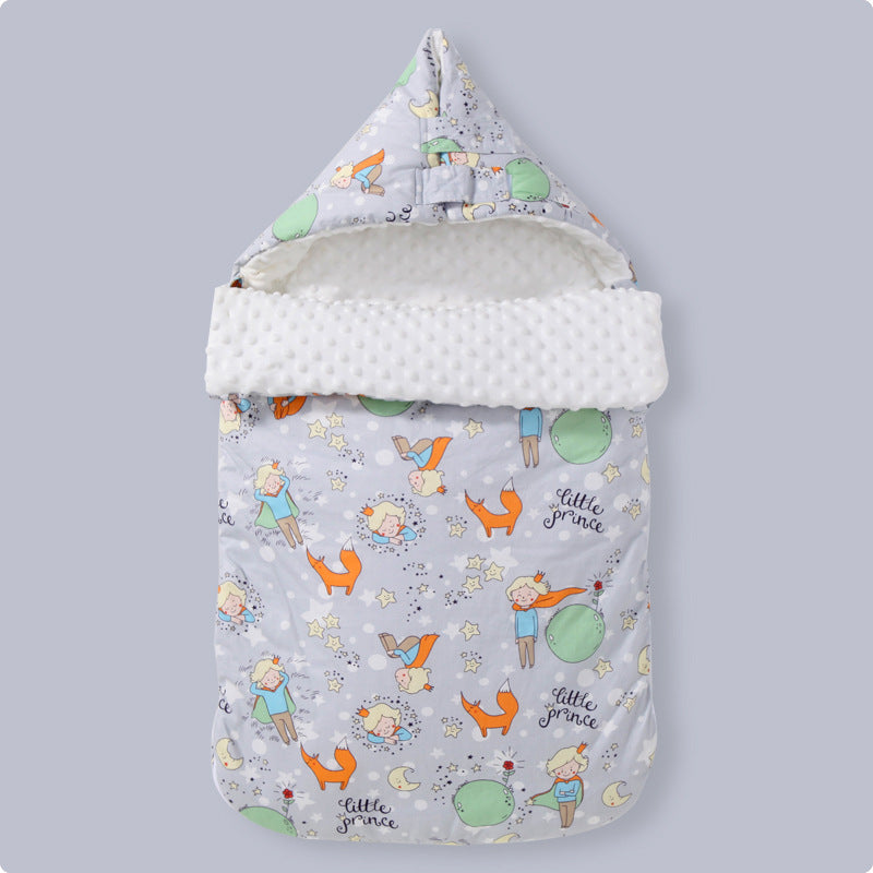 Printed Baby Cotton Anti-Startle Sleeping Bag - Cozy and Secure Sleep Solution