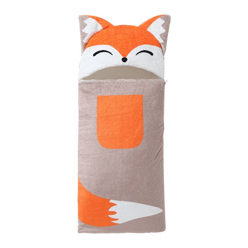 Autumn & Winter Coral Fleece Cartoon Swaddling Newborn Quilted Baby Blanket