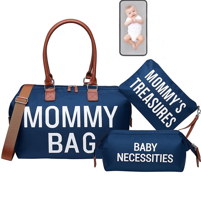 Essential Travel Companion: 3-Piece Portable Bag Set Tailored for Moms on the Go!