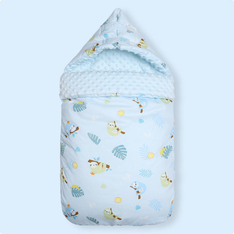 Printed Baby Cotton Anti-Startle Sleeping Bag - Cozy and Secure Sleep Solution