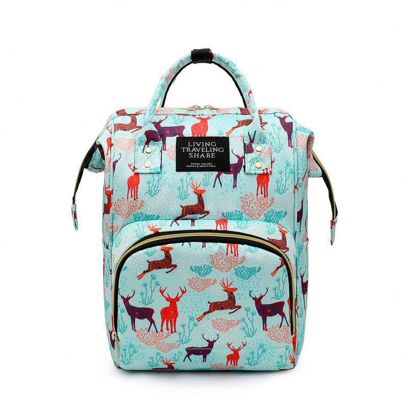 Effortless Style and Practicality: Printed Ultra-light Mommy Backpack