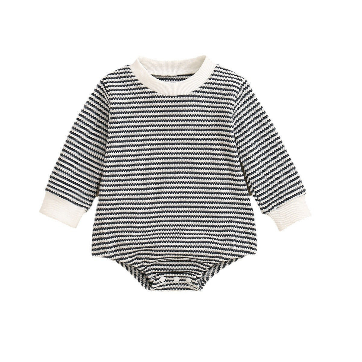 Baby Boys & Girls Long Sleeve Multi-Color Stripe Pattern Triangle Jumpsuit