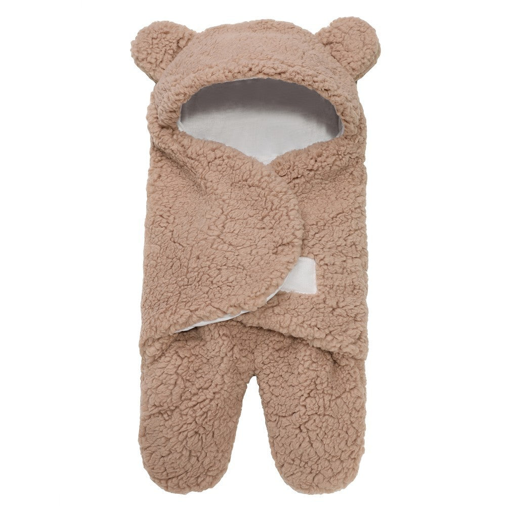 Lamb Plush Sleeping Bag | Cozy Newborn Baby Swaddling Quilt