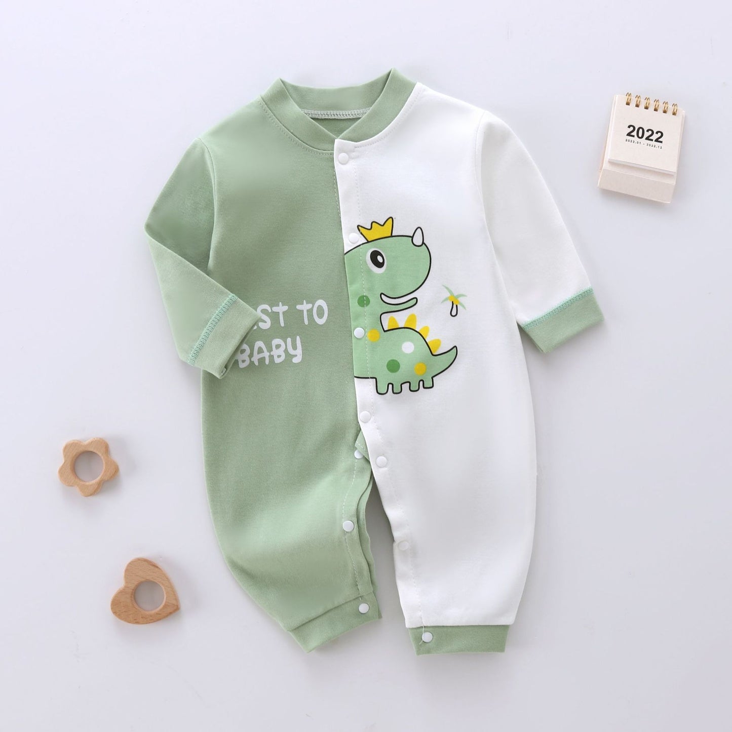 Unisex Long Sleeve Cotton Cartoon Printed Casual Climbing Suit for Babies