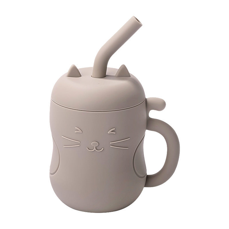 Baby No-Spill Silicone Straw Drinking Cup