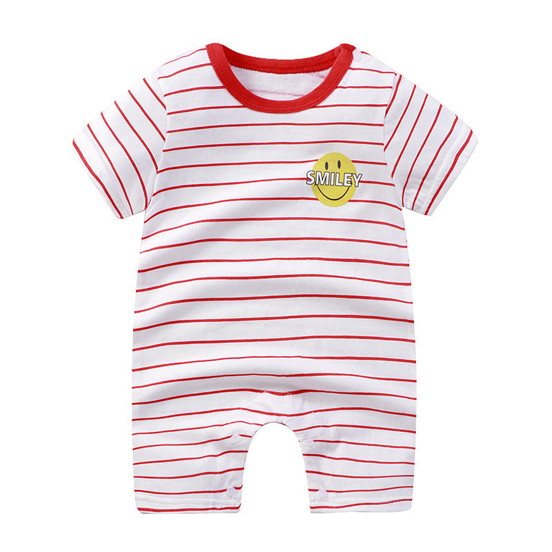 Adorable Cartoon Printed Baby Cotton Pullover Romper - Soft and Comfy