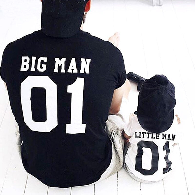 Stylish Bonding: Parent-Child Cotton T-Shirt Set for Matching Family Looks