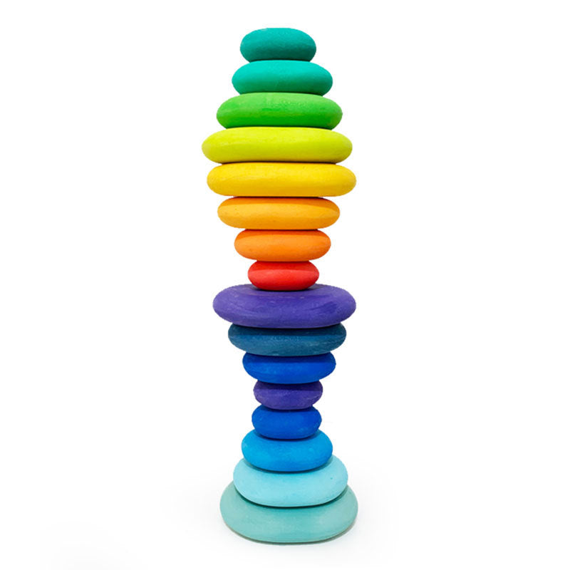 Colorful Learning Adventure: Large 12-Piece Arch Bridge Rainbow Building Blocks Jigsaw Puzzle - Early Childhood Education Toy