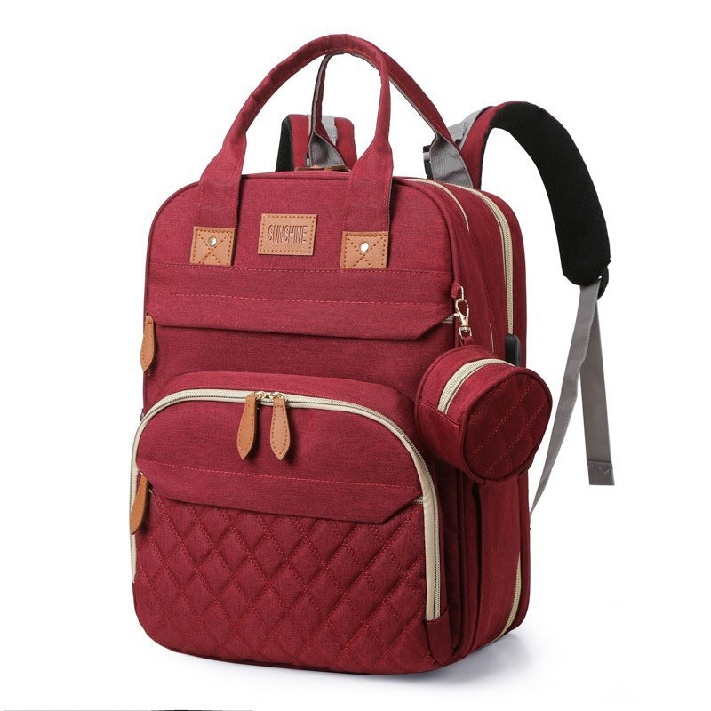 Ultimate Convenience: Expandable Diaper Bag with Insulated Pockets and Multi-Function Design
