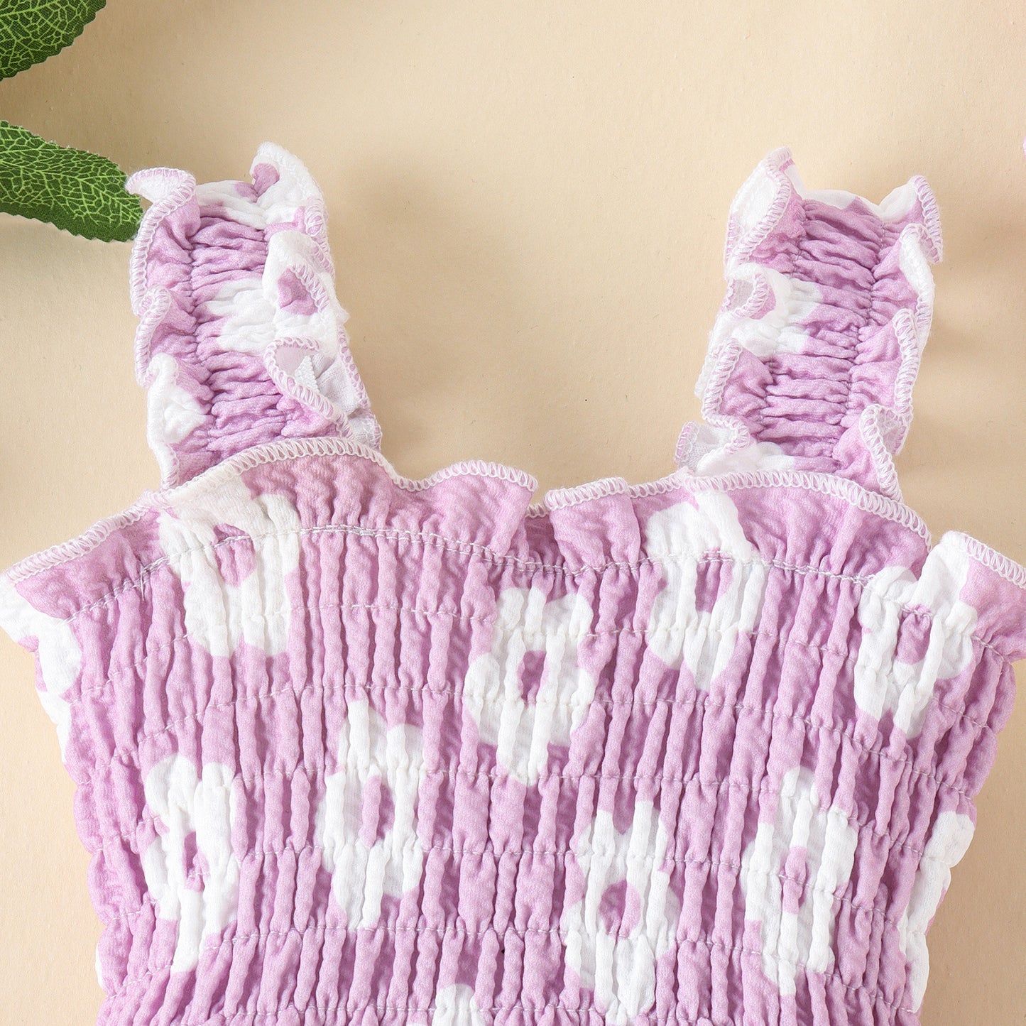 Summer Chic: Floral Printed Romper with Bow Headband for Babies