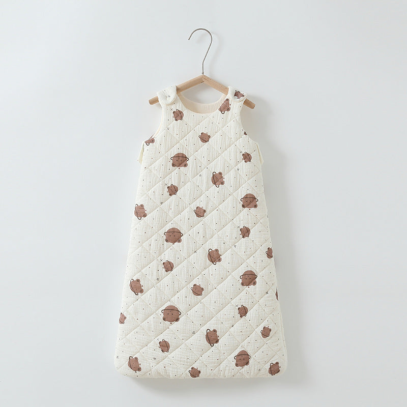 Cozy and Safe Baby Cotton-Padded Sleeping Bag Vest for Restful Nights