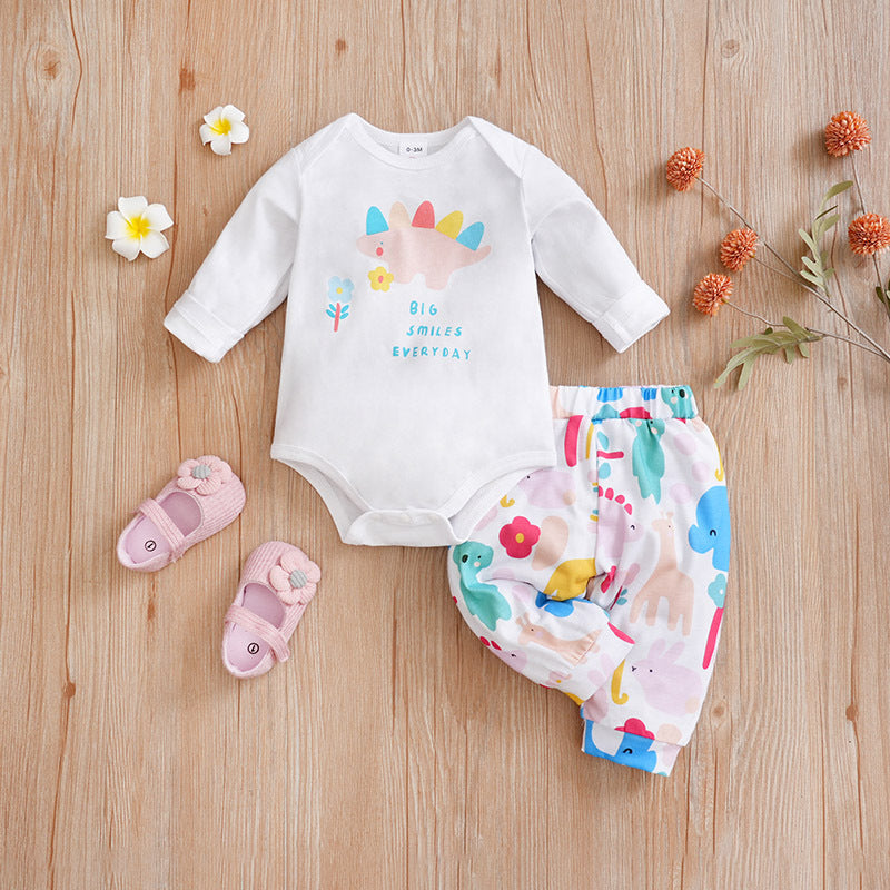 Adorable One-Year-Old Baby and Infant Overalls Clothes: Children's Spring Two-Piece Suit