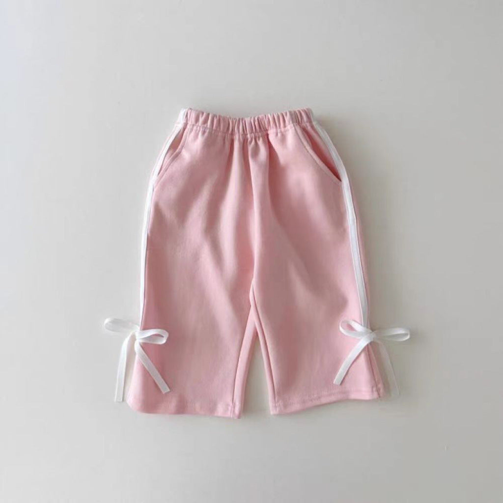 All-Matching Western Style Baby Bowknot Patchwork Sweater Suit