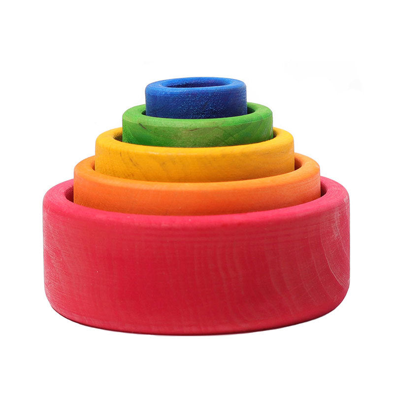 Colorful Learning Adventure: Large 12-Piece Arch Bridge Rainbow Building Blocks Jigsaw Puzzle - Early Childhood Education Toy