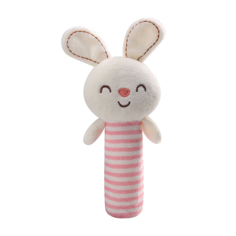 Adorable Baby Stick Animal Hand-Held Rattle Comfort Toy - Soothing and Fun
