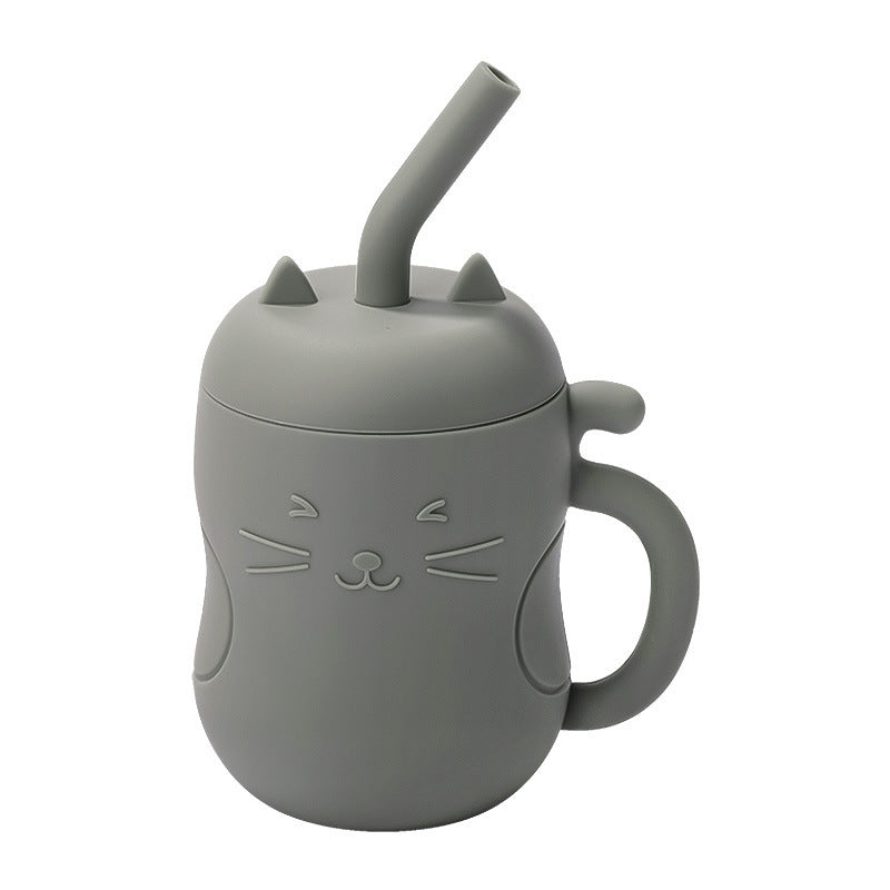 Baby No-Spill Silicone Straw Drinking Cup