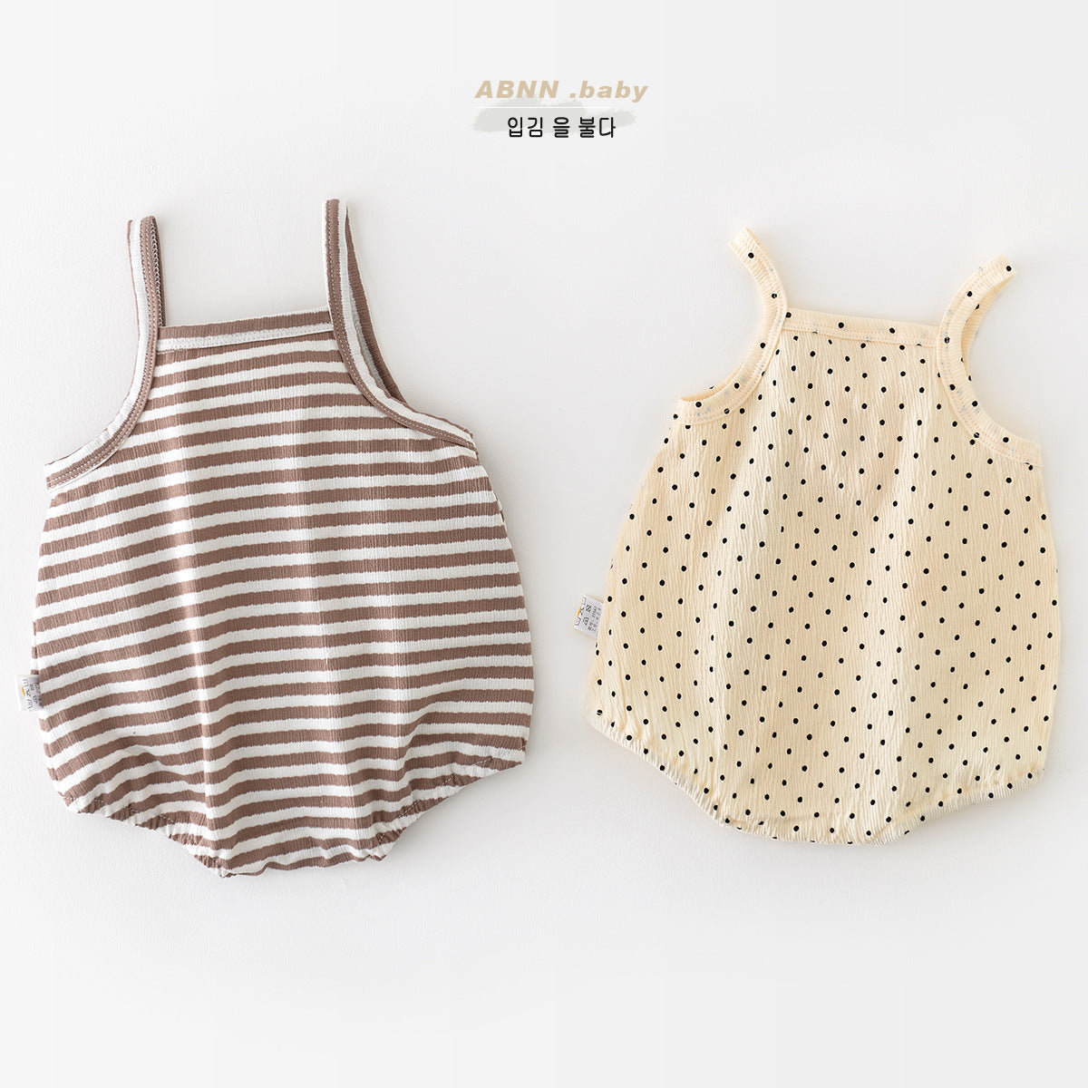 Irresistible Infant Summer Spaghetti Strap Flower and Bear Design Jumpsuit