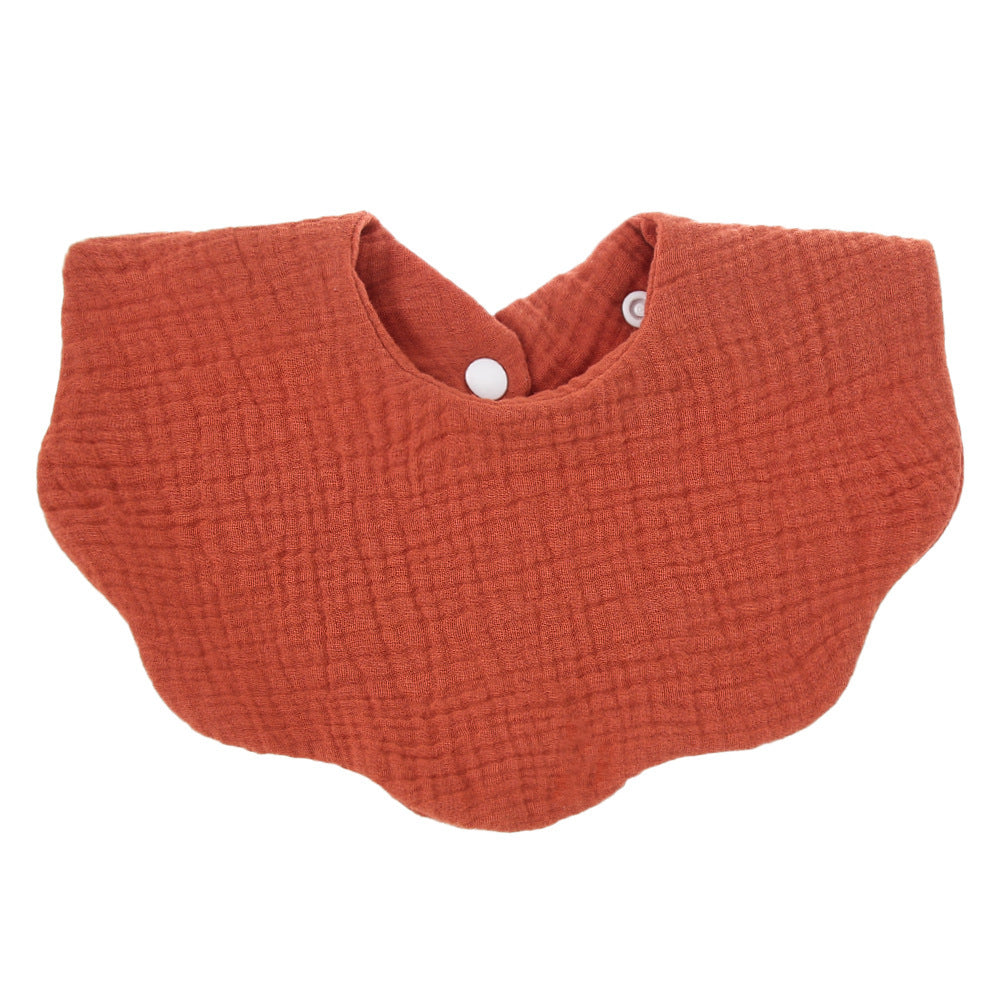 Adorable Baby Printed Saliva Towel: Soft Cotton Gauze Wavy Bib for Children