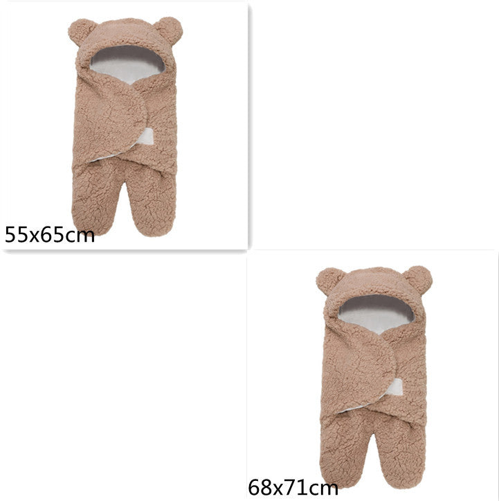 Lamb Plush Sleeping Bag | Cozy Newborn Baby Swaddling Quilt