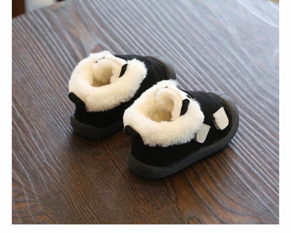 Cozy and Stylish Children's Velvet Toddler Shoes for Comfortable Steps