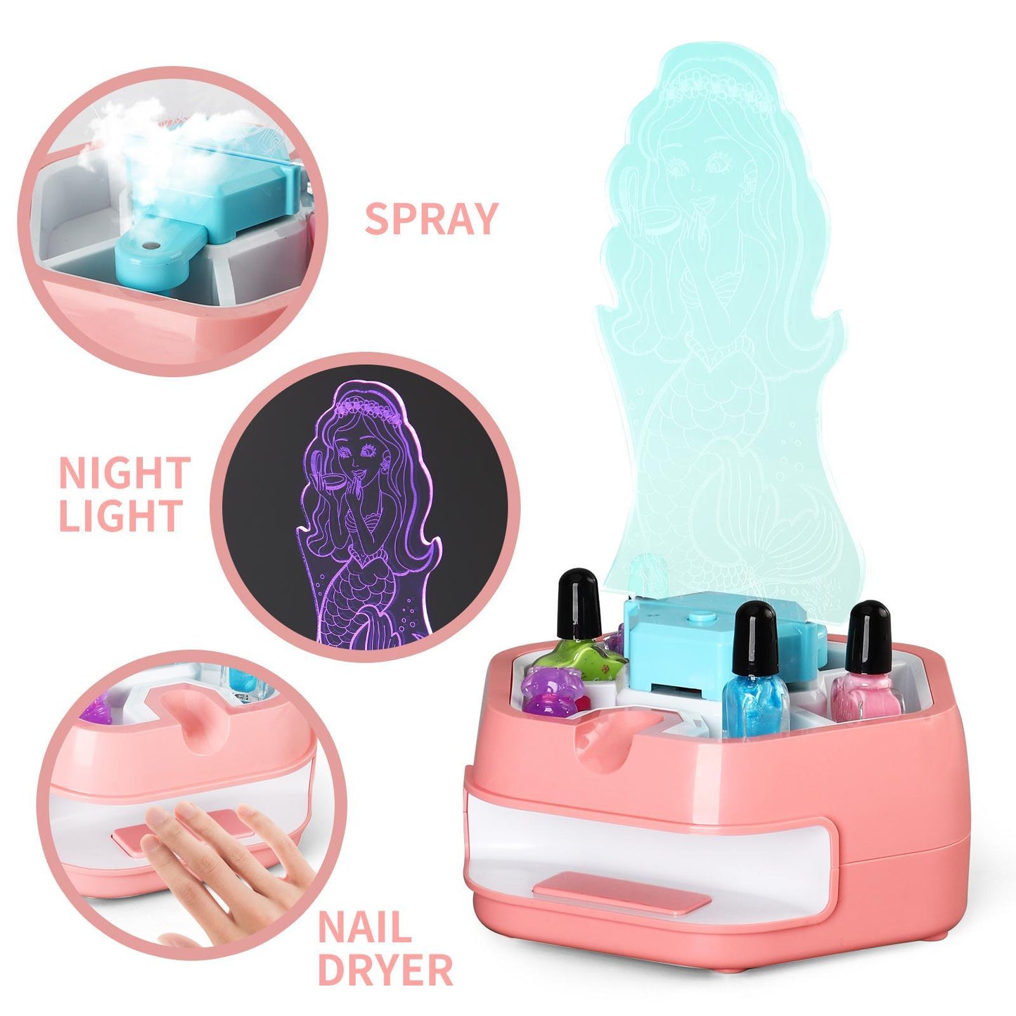 Kids Makeup & Nail Art Spray Set – Creative Beauty Toy Kit for Fun Playtime & Holiday Gifting