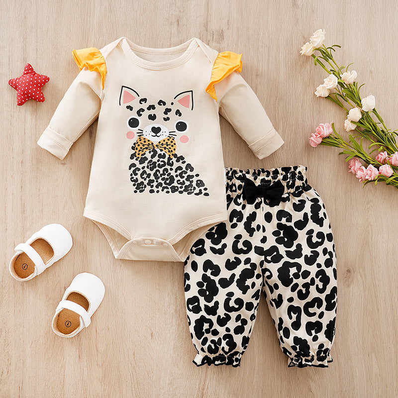 Adorable One-Year-Old Baby and Infant Overalls Clothes: Children's Spring Two-Piece Suit