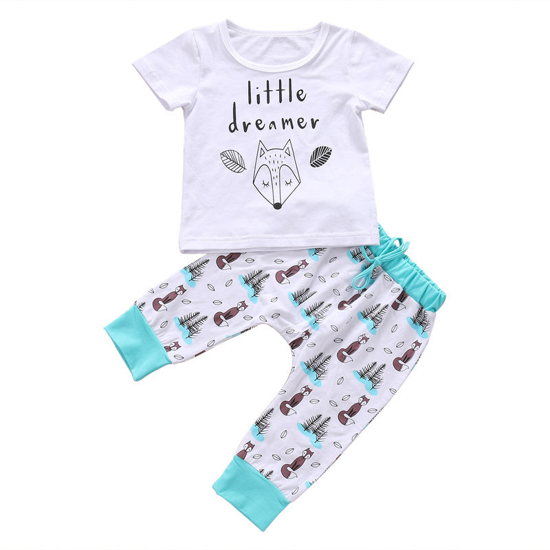 Cozy Coordination: Newborn Baby T-shirt Tops + Pants Outfit Set for Little Boys and Girls