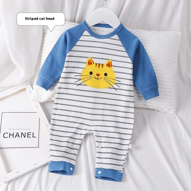 Printed Autumn Cotton Baby Romper | Cozy & Cute Infant Wear